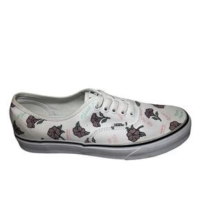 Women’s vans floral pattern size 10.5 white